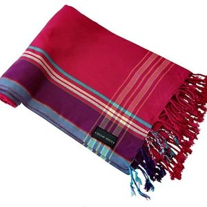100% Cotton Kenyan Kikoy Fuchia, towel, 70x39 in